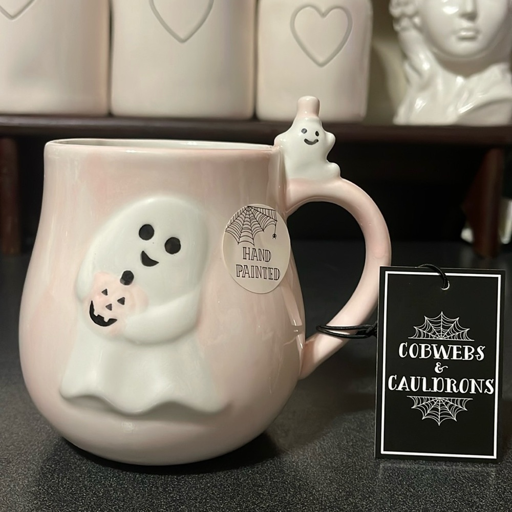 Halloween Pink Ghost Mug Tik Tok Viral